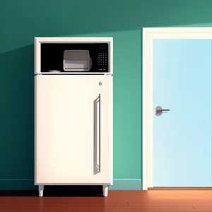 Modern 3D Refrigerator with Sleek Design
