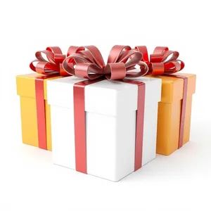 Shiny Celebration Gift Box with Ribbon and Bow