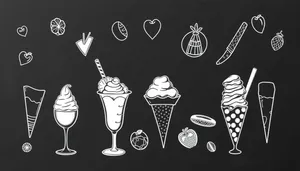 Graphic symbol design set - Silhouette art icons