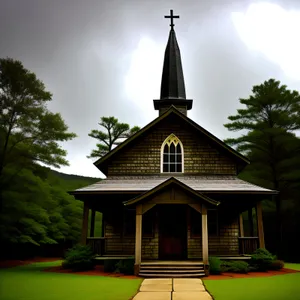 Timeless Faith: Majestic Cathedral Tower in Historic City