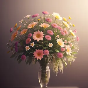 Pink Floral Bouquet Design with Daisy Blossoms