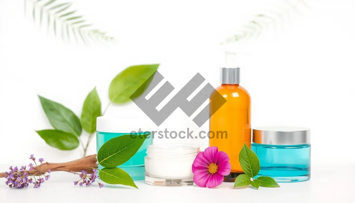 Picture of Shiny Leaf Icon Set for Environment-friendly Lotion Packaging