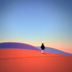 Sunset Surfer Silhouette