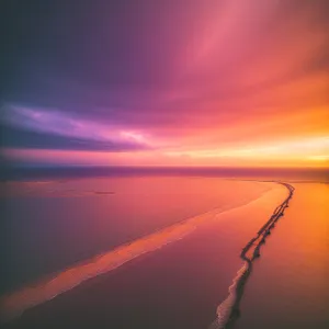 Golden Horizon: Captivating Sunset over the Ocean