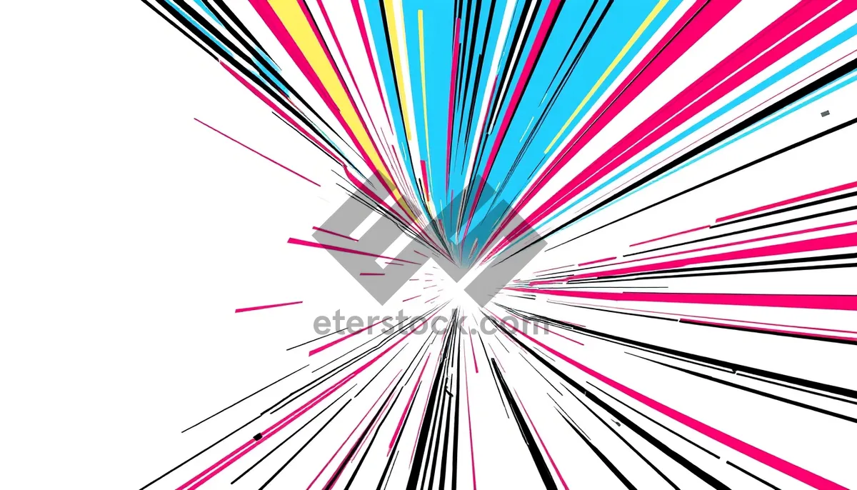 Picture of Abstract Colorful Fractal Design with Light and Motion