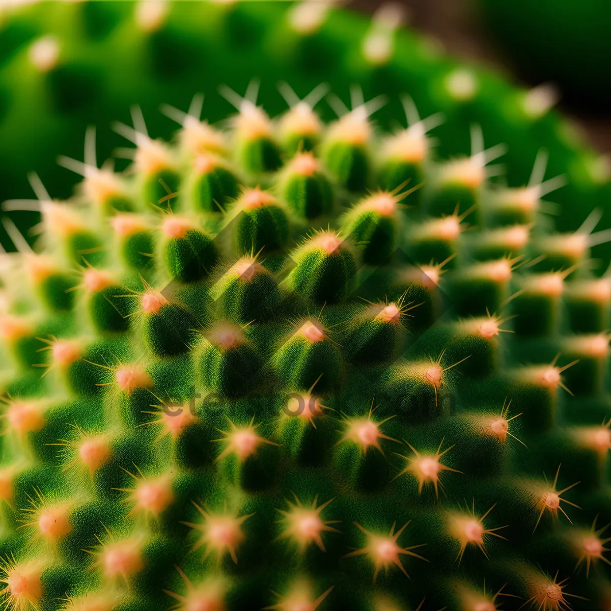 Picture of Spiky Desert Cactus Garden Close-Up