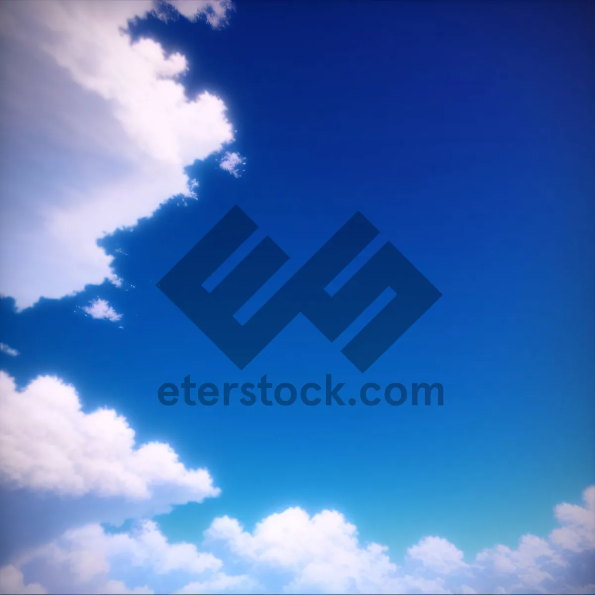 Picture of Vibrant Sky with Fluffy Cumulus Clouds