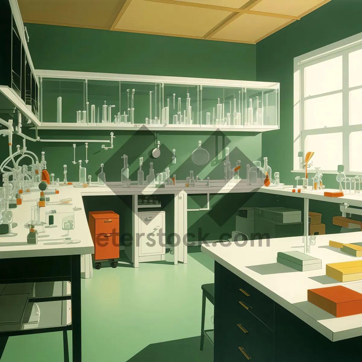 Picture of Modern Table Centerpiece in Contemporary Kitchen