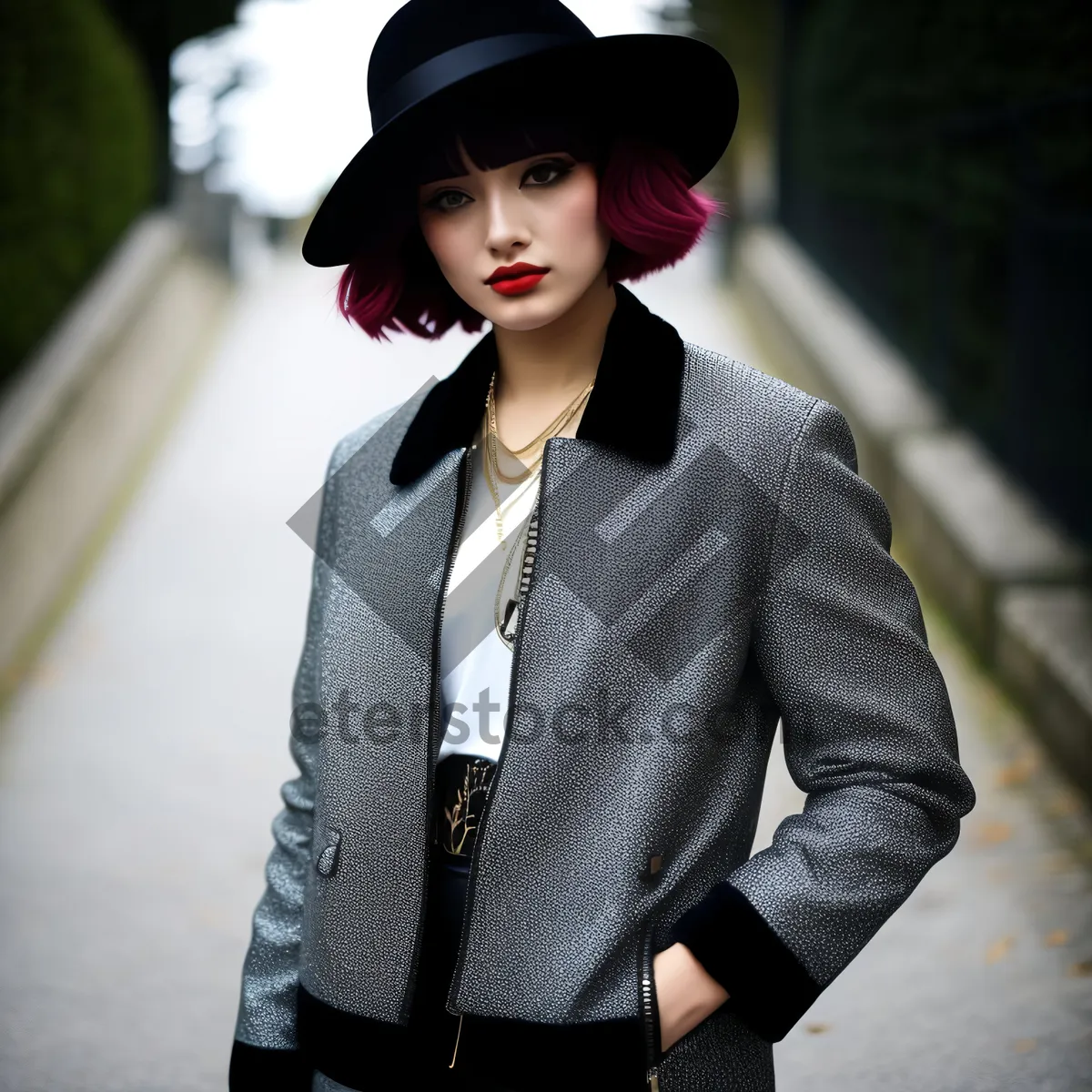 Picture of Portrait of Smiling Businesswoman in Professional Suit
