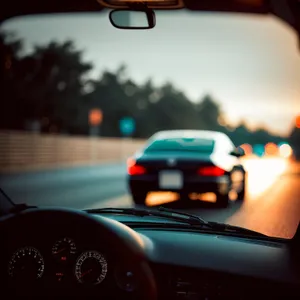 Car Cockpit with Mirror and Support