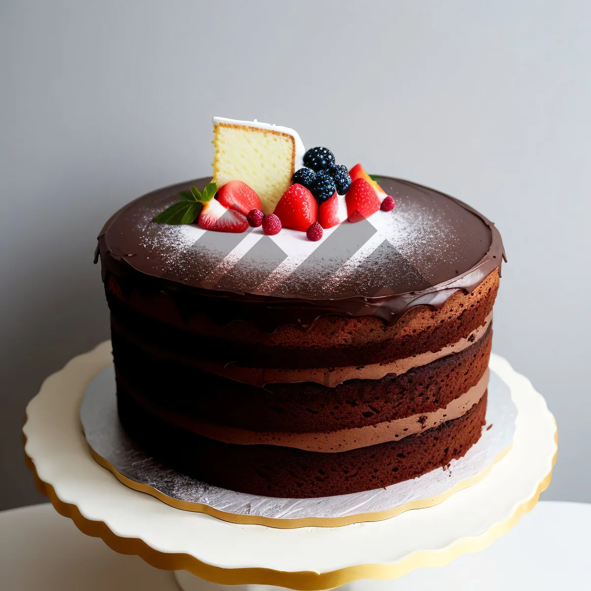 Picture of Chocolate cupcake with creamy frosting for birthday celebration