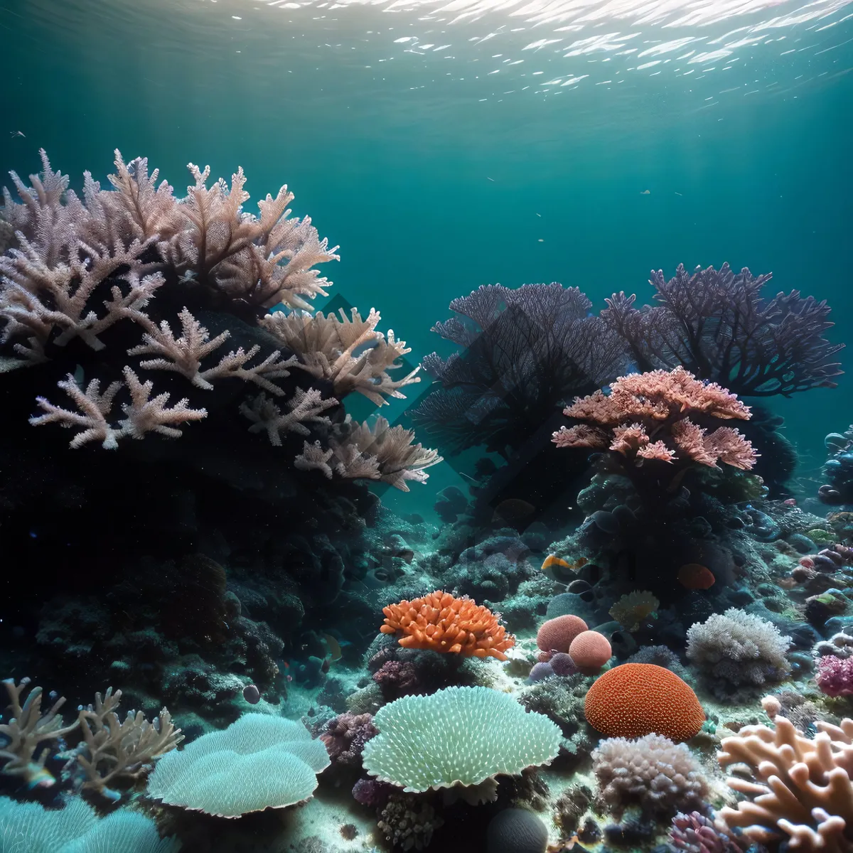 Picture of Colorful Coral Reef: A Vibrant Underwater Marine Paradise