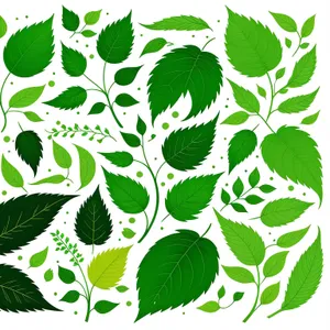 Floral Leaf Pattern Wallpaper in Retro Summer Design