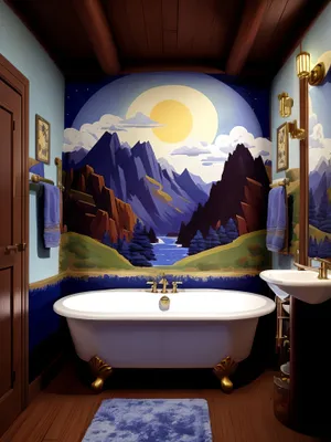 Modern and Luxury Bathroom with Stylish Furnishings