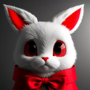 Cute Feline Portrait with Coquette Mask