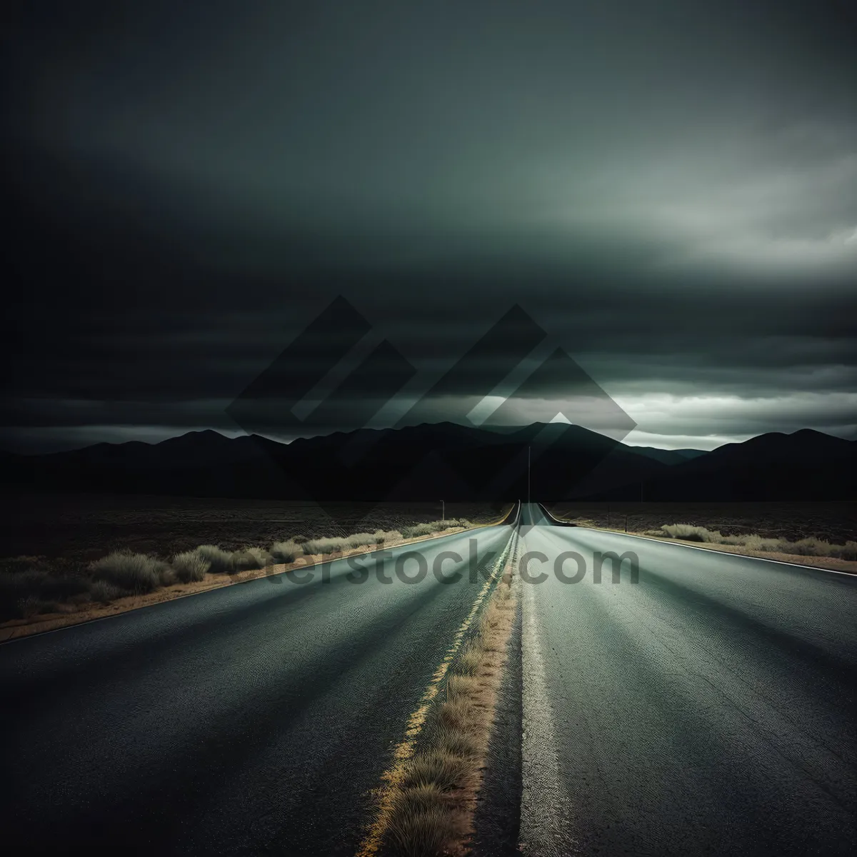 Picture of Sunset Drive on Desert Highway - Scenic Road Trip