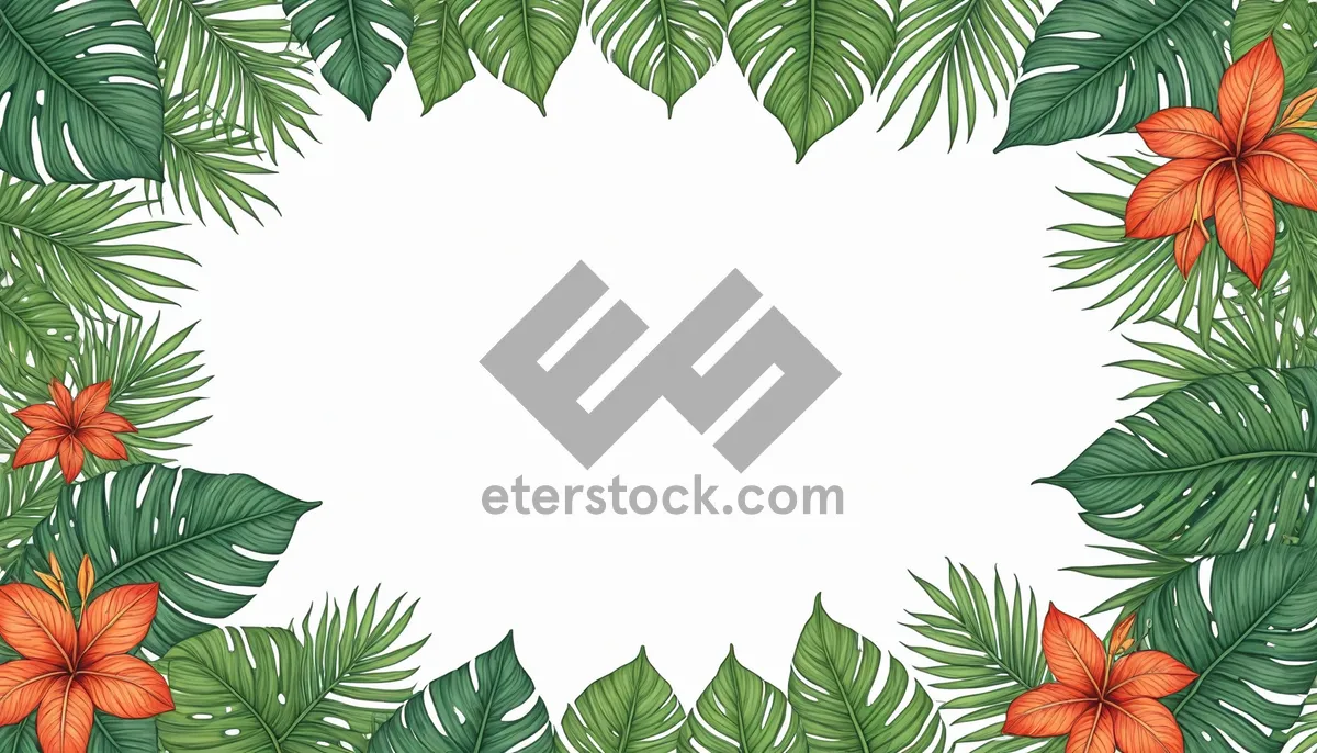 Picture of Holiday Evergreen Floral Frame with Silhouette Branches