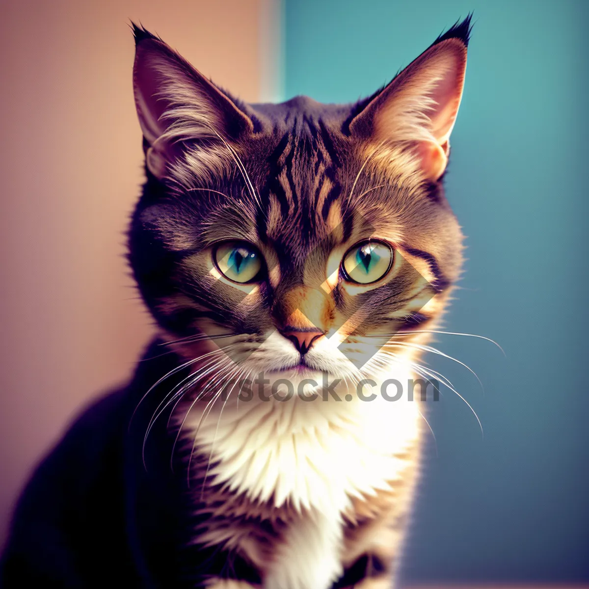 Picture of Adorable Tabby Kitten with Playful Whiskers