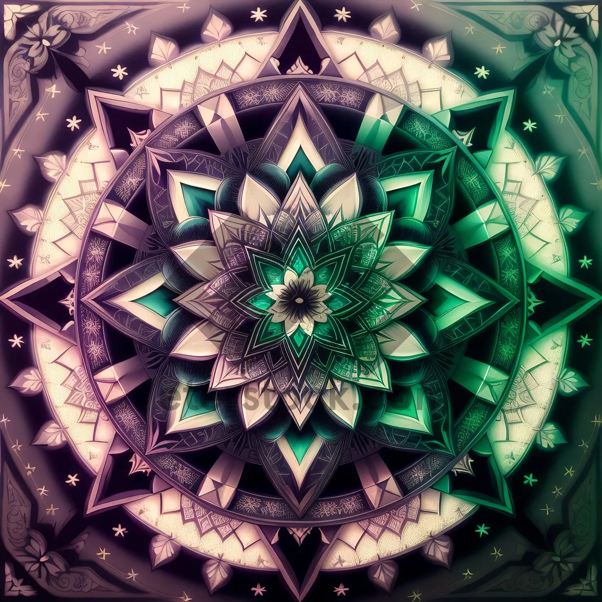 Picture of Vibrant Kaleidoscopic Pinwheel Design