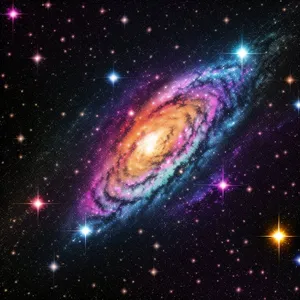 Starry Galaxy Fantasy Space Wallpaper with Bright Stars