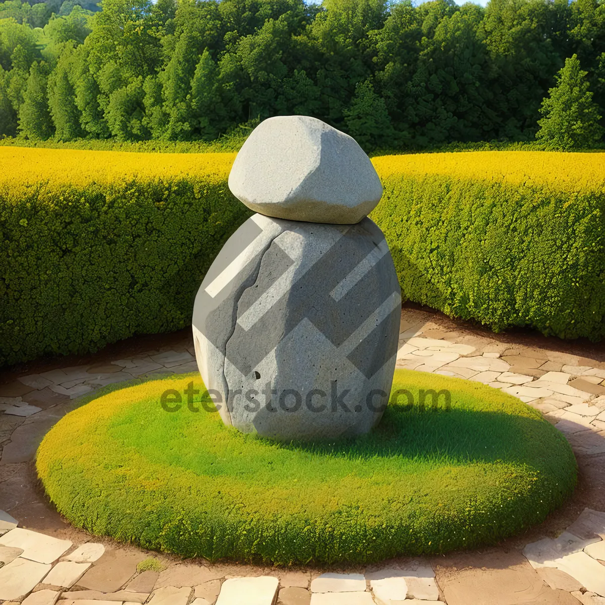 Picture of Summer Hat in Park with Tree Landscape