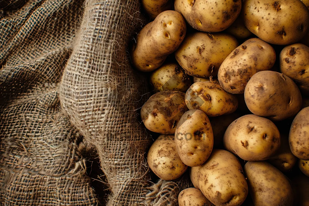 Picture of Fresh yam and sweet potato, organic produce.