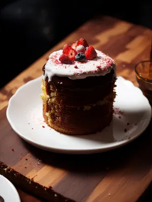 Delicious Berry Chocolate Cake with Fresh Cream