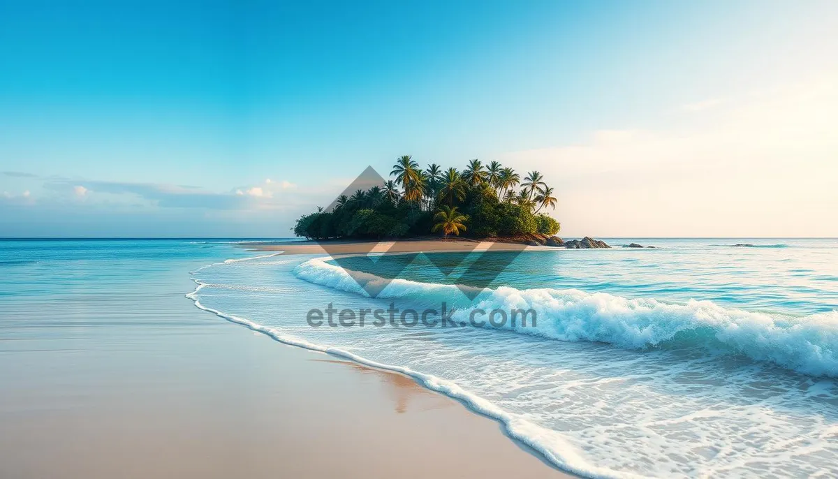 Picture of Tropical Paradise Beach Holiday Landscape.