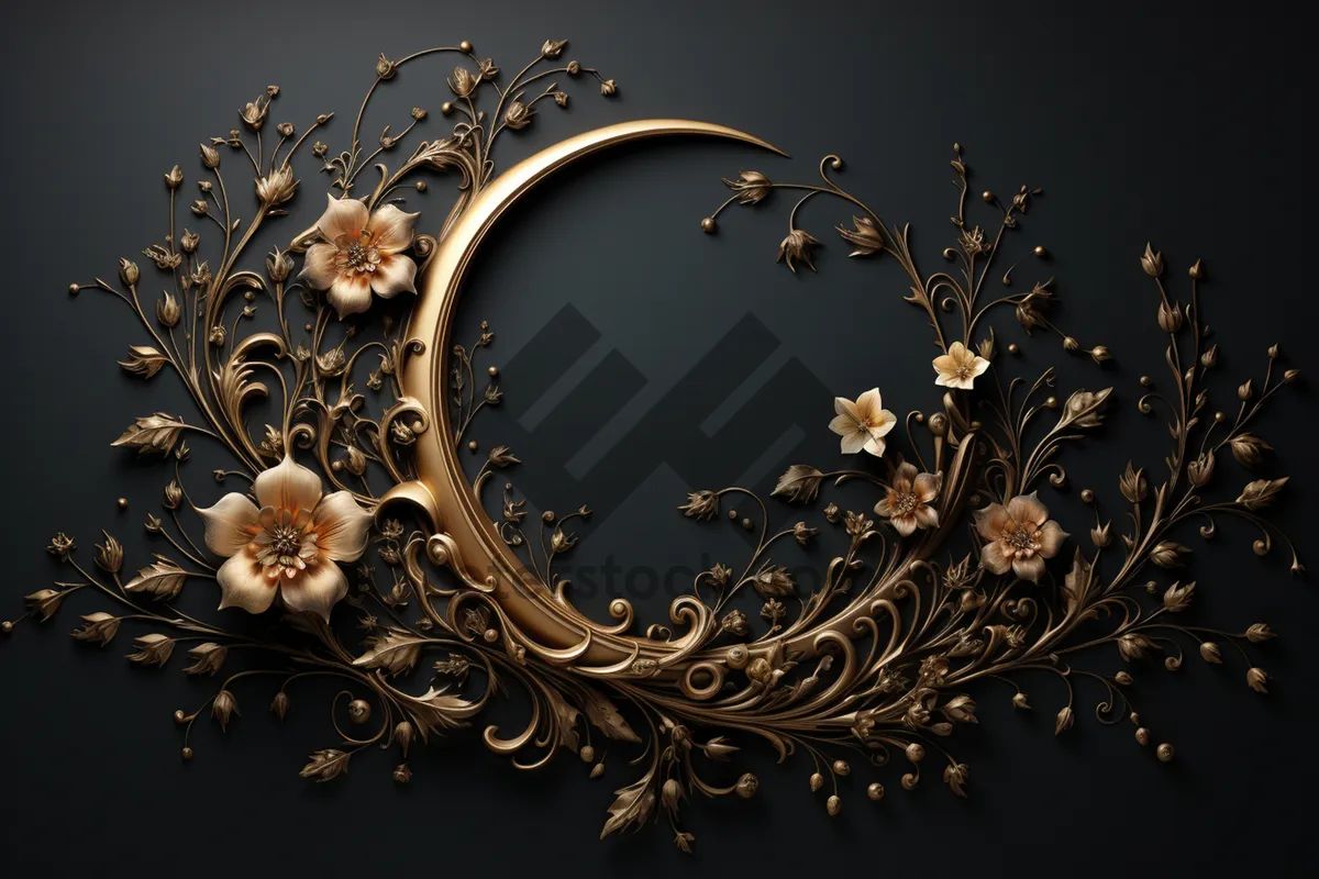 Picture of Modern Floral Chandelier Design Element