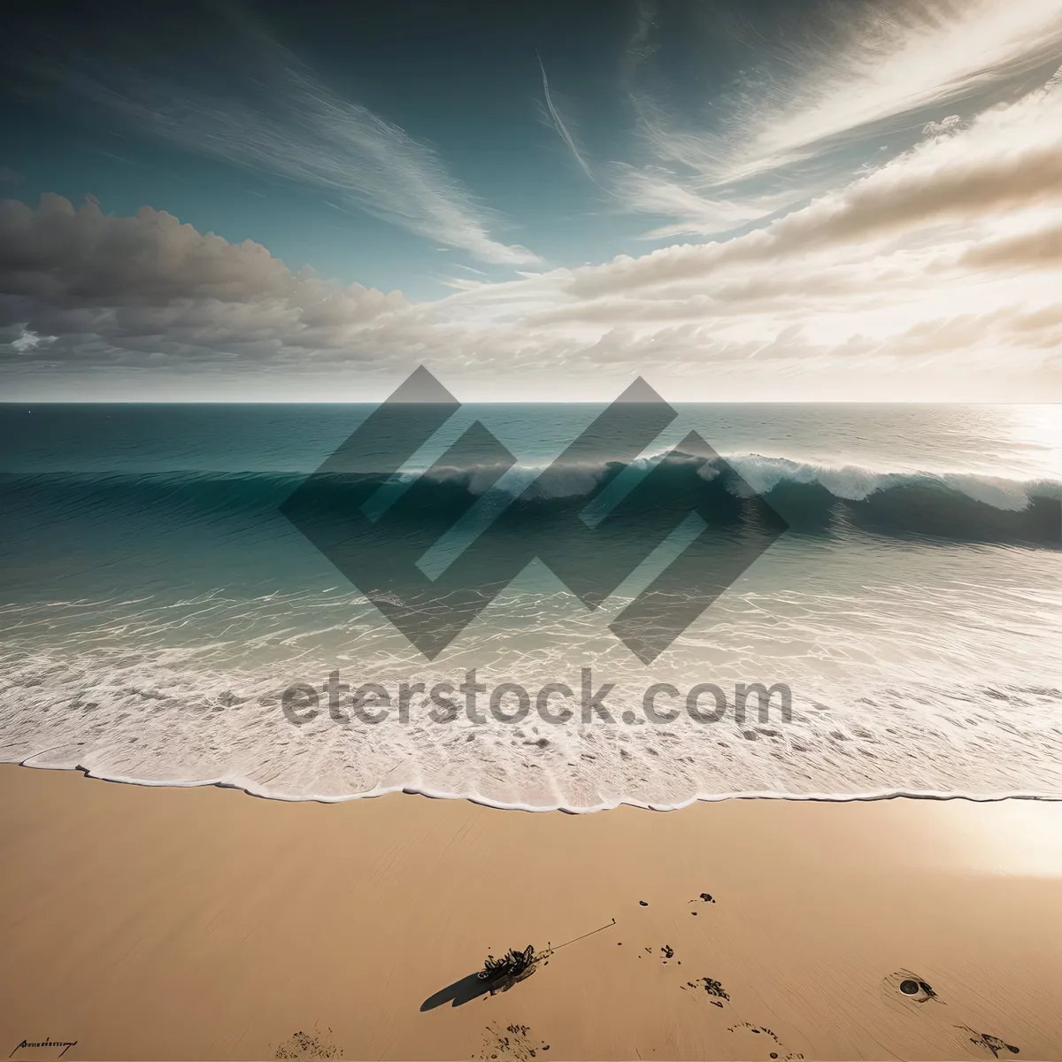 Picture of Serene Sunrise over Sandy Beach