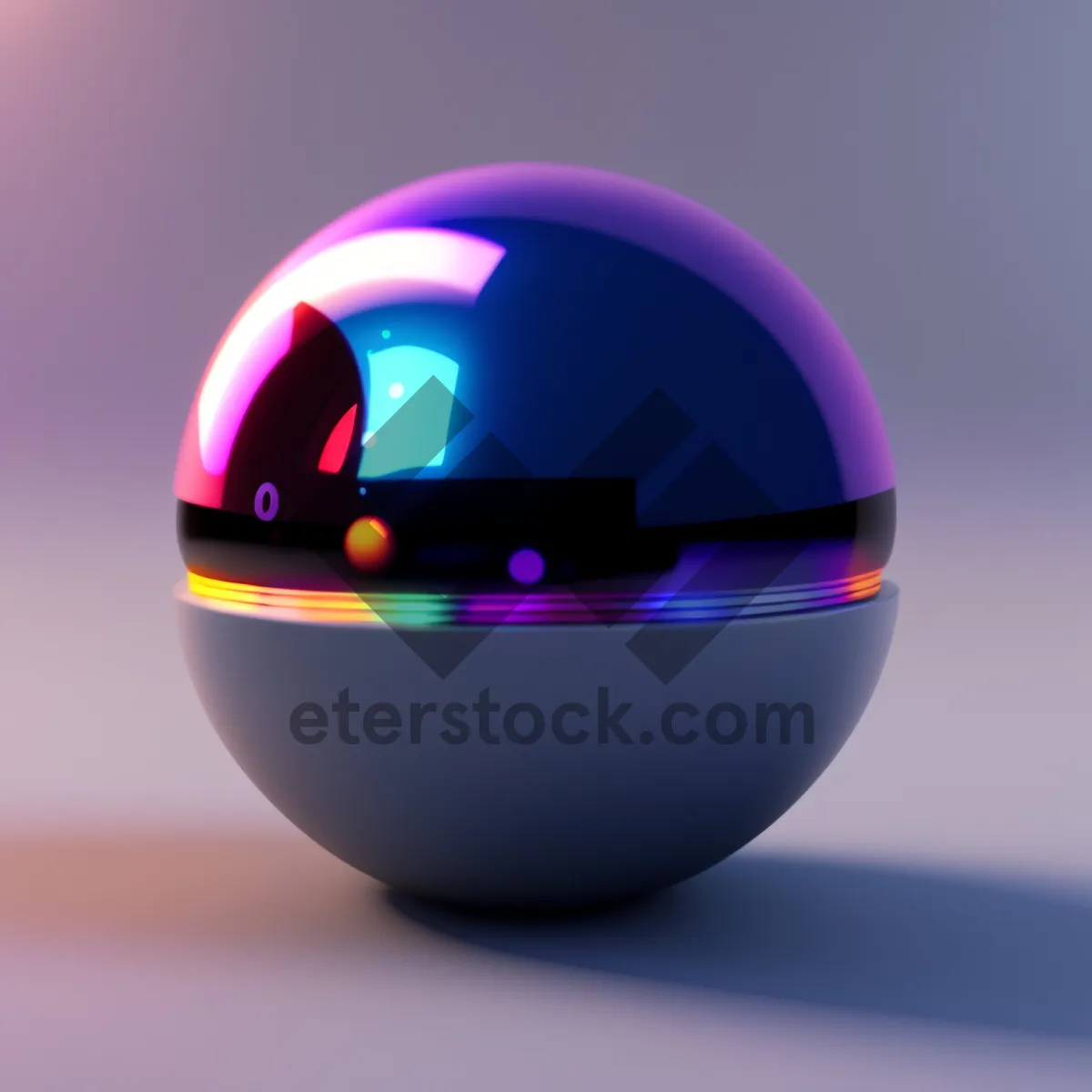 Picture of Shiny Glass Button Icon with Reflection