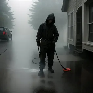 Cleansport Man with Vacuum Club