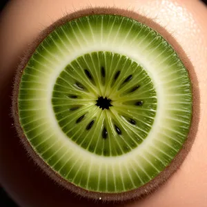 Juicy Kiwi Slice: Fresh and Healthy Tropical Fruit