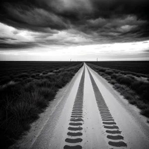 Scenic Highway Over Suspension Bridge: Clouds & Sky