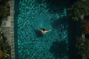 Tropical snorkeling in a colorful coral reef