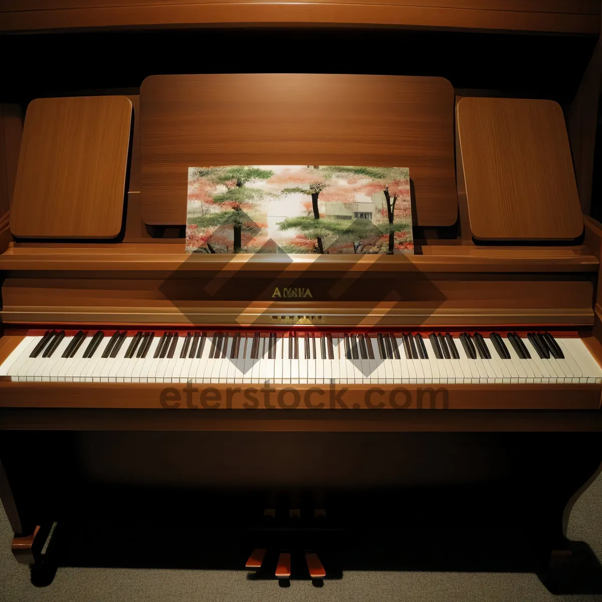 Picture of Musician playing black grand piano with music stool