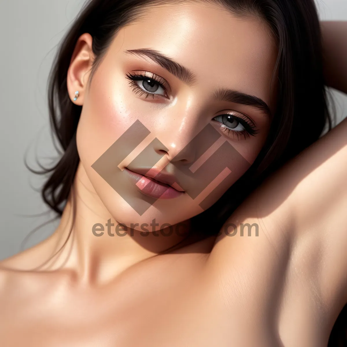 Picture of Radiant Beauty: Attractive Model with Healthy Skin and Sensual Lips