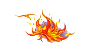 Abstract Flame Graphic Silhouette Decoration Illustration