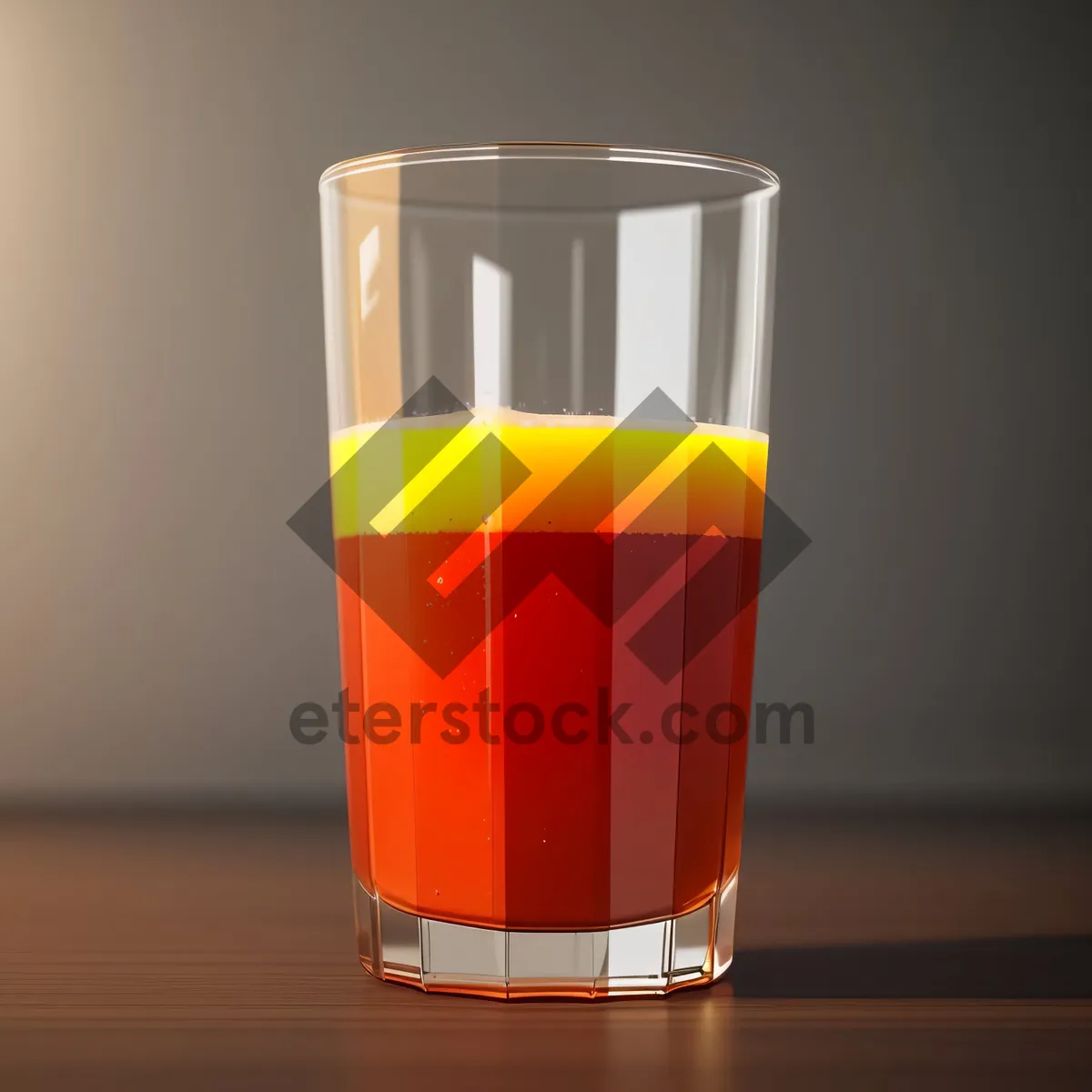 Picture of Refreshing Cocktail in Transparent Glass with Foamy Syrup