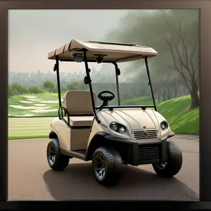Golf Cart on Grass