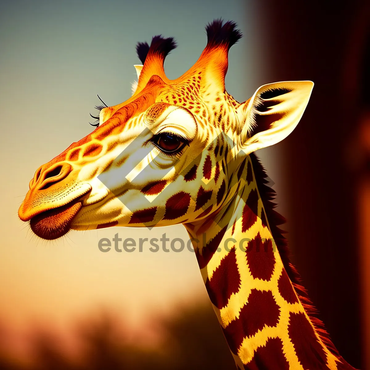 Picture of Wild Giraffe in Safari Park