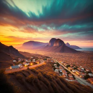 Majestic Sunset Over Grand Canyon Valley