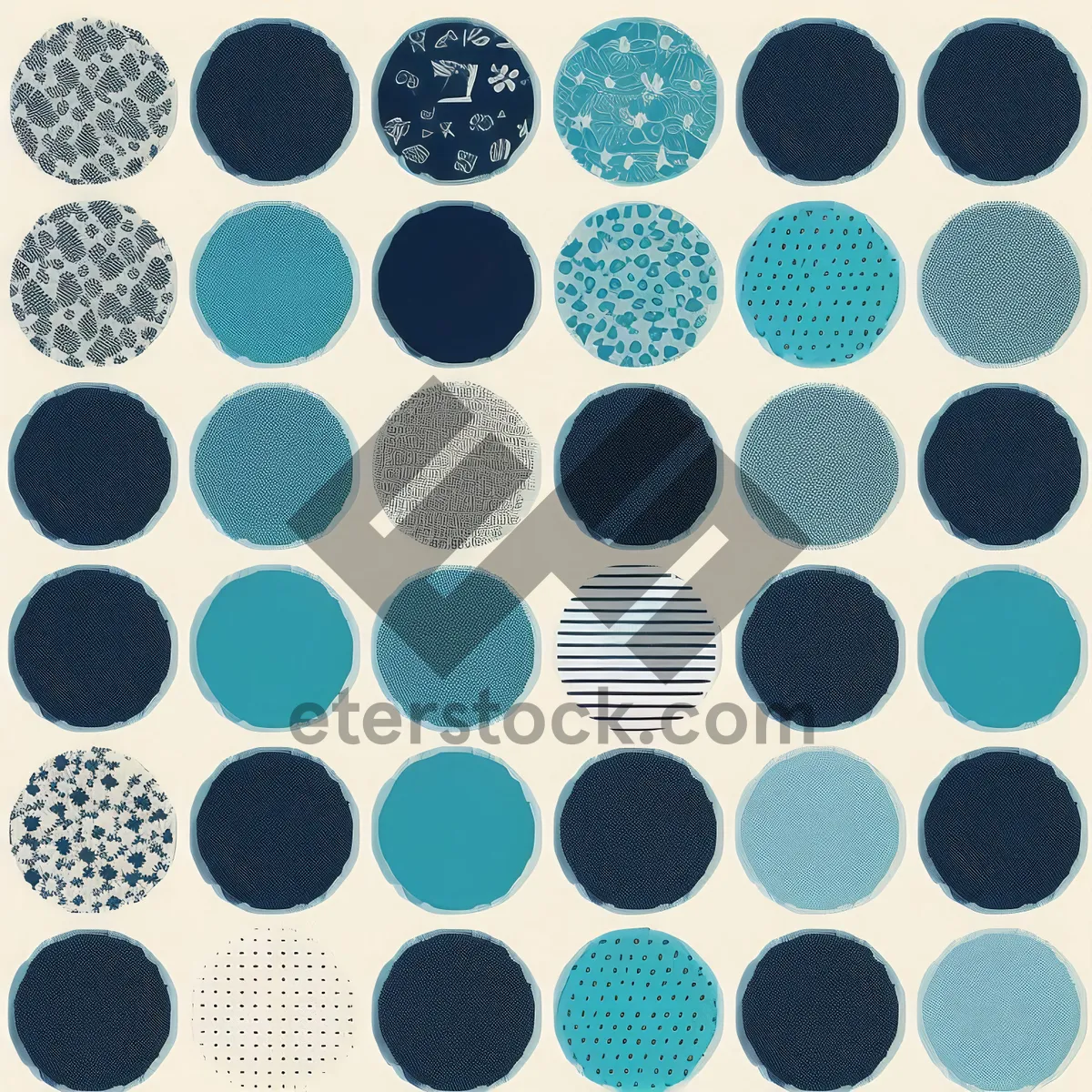 Picture of Colorful modern polka dot seamless fabric texture design