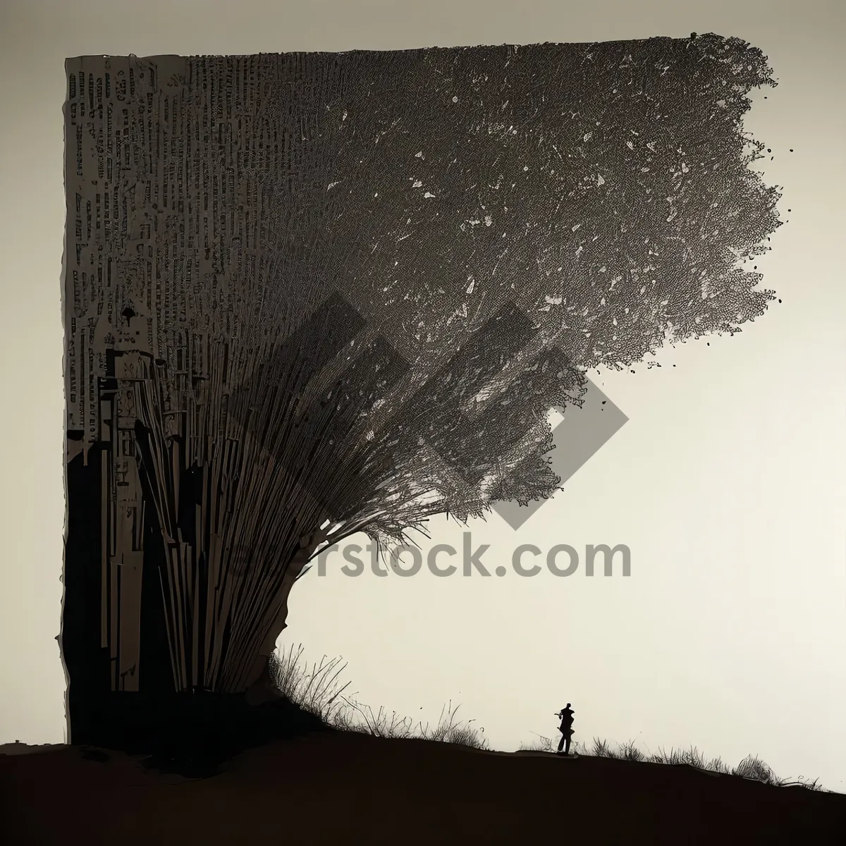 Picture of Snowy Landscape with Majestic Trees Under Sunlit Sky