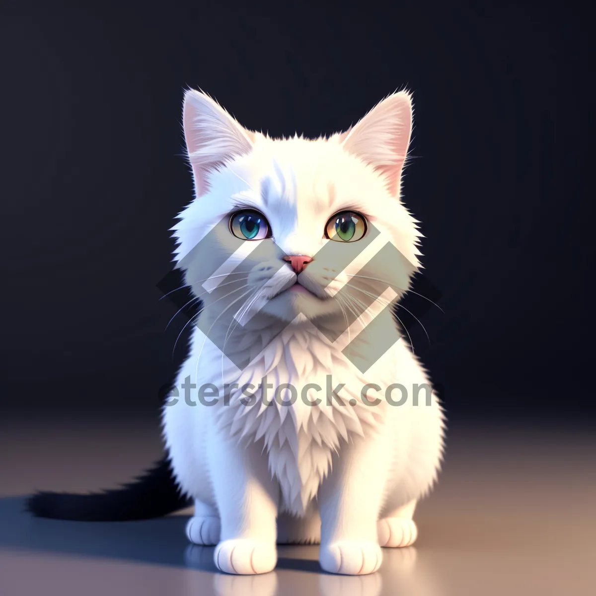 Picture of Adorable Gray Tabby Cat with Whiskers and Striped Fur