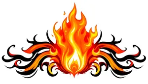 Blazing heat symbol design art