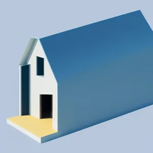 3D Building Icon for Real Estate Sale