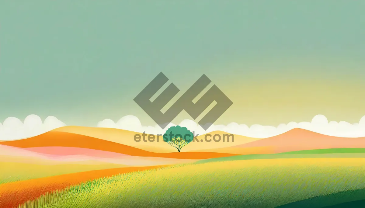 Picture of Colorful hot air balloon flying in sunny sky