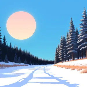 Winter Wonderland: Snowy Forest Mountain Landscape
