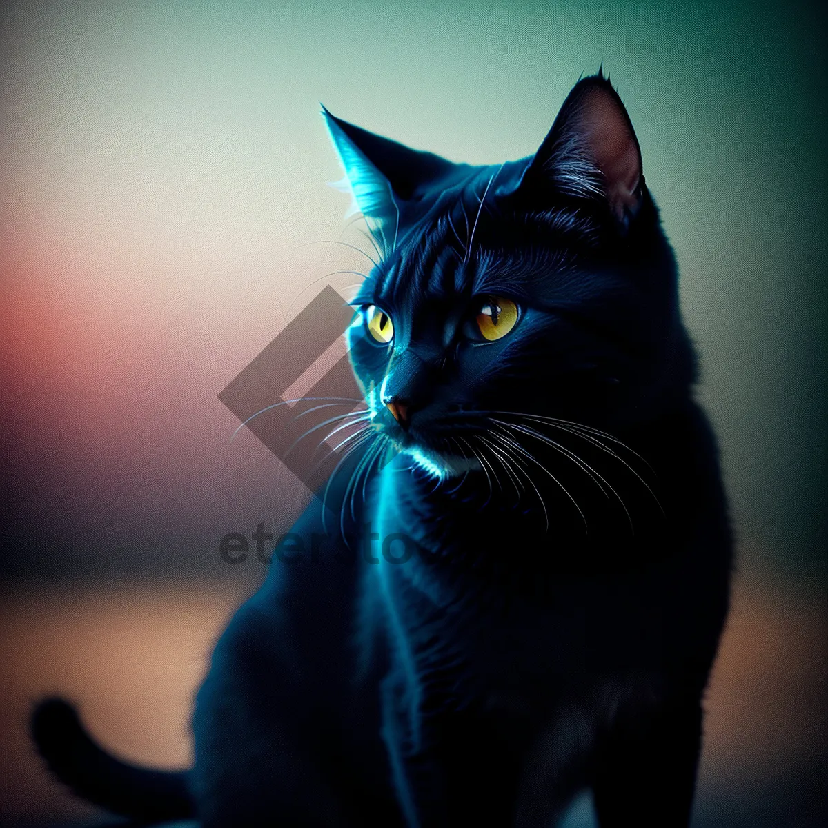 Picture of Fluffy Gray Tabby Cat with Adorable Whiskers